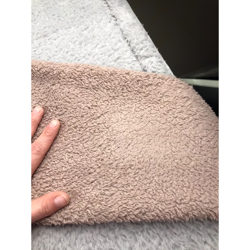 Vuori Cozy Sherpa Jacket Womens M Dusty Rose Fleece Full Zip Snap Up *Flaw - Picture 3 of 13